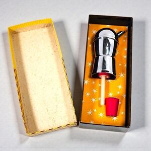 Vintage Mr Bartender Liquor Bottle Pourer NOS Chrome Bar Spout Box Gift